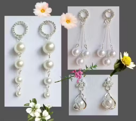 Combo of Stone and pearl Earrings for Women - Unique artificial Gemstone Jewelry for Casual & Party Wear