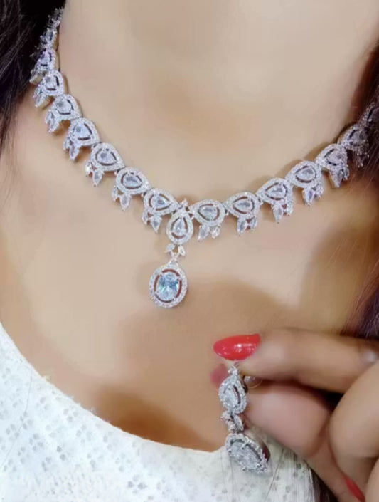 American Diamond Jewellery Set